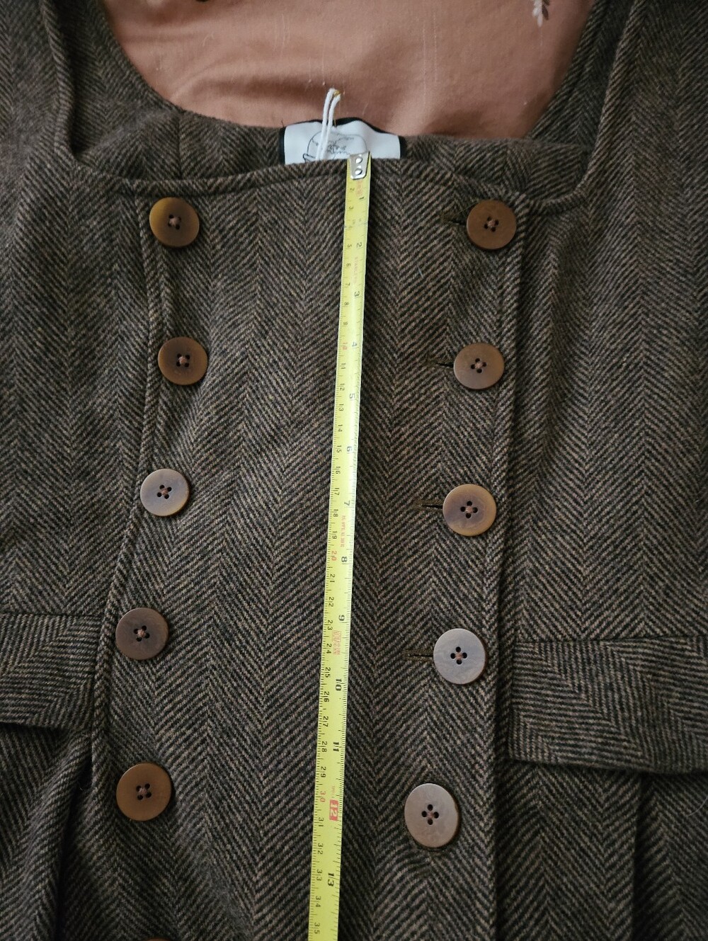 Emma 33 - Brown Wool Midi Dress - Picture 14 of 14